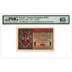 1 marka 1916 - Generał - B - PMG 65 EPQ -