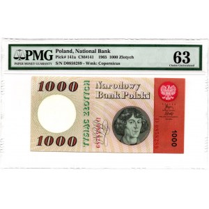 1000 złotych 1965 - D - PMG 63