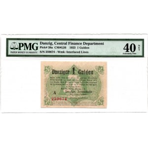 GDAŃSK - Danzig - 1 gulden 1923 - październik - PMG 40 NET
