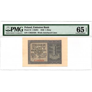 1 złoty 1940 - C - PMG 65 EPQ