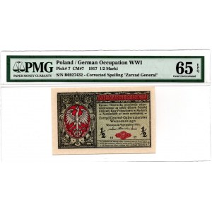 1/2 marki 1916 - Generał - B - PMG 65 EPQ
