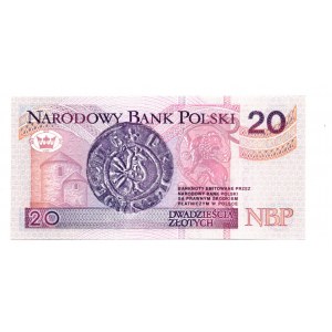 20 złotych 1994 - AA 0003476 - druk TDLR Londyn