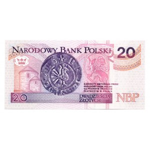 20 złotych 1994 - AA 0003423 - druk TDLR Londyn