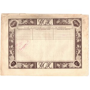 Bank Gospodarstwa Krajowego - 7 % List zastawny 1000 złotych w złocie 1931