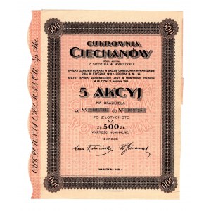 Cukrownia CIECHANÓW SA - 5 x 100 zł. 1931