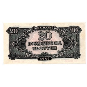 20 złotych 1944 - TT - obowiązkowe - banknot z kolekcji LUCOW