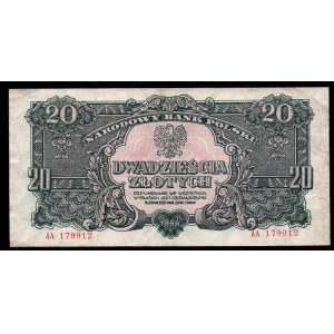 20 złotych 1944 - AA - obowiązkowym - banknot z kolekcji LUCOW