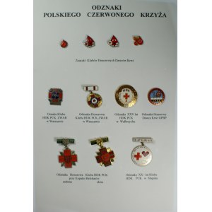 PCK - Polski Czerwony Krzyż - zestaw 56 sztuk odznaczeń - różne wersje
