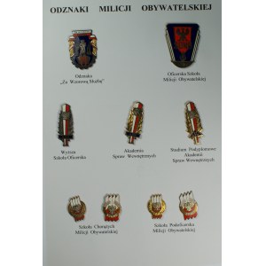17 odznak Milicji Obywatelskiej oraz Pollicji