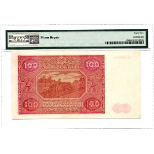 100 złotych 1946 - rzadka seria zastępcza Mz - PMG 45