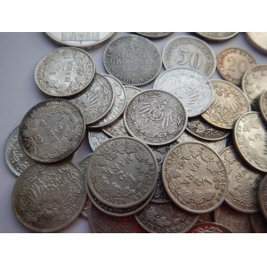 NIEMCY - zestaw 53 monet srebrnych (1905 - 1939)