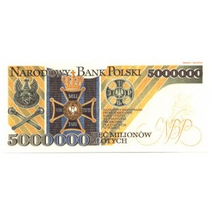 DESTRUKT - 5 000 000 złotych 1995 - replika projektu banknotu nie wprowadzona do obiegu