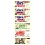 PRL - 15 sztuk banknotów z nadrukami okolicznościowymi -