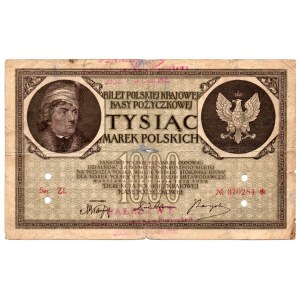 1000 marek 1919 - Ser. ZI. - fałszerstwo z epoki
