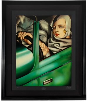 Tamara Łempicka (1898 Warszawa - 1980 Cuernavaca), Autoportret w zielonym bugatti