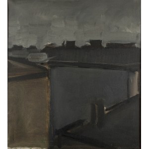 Jacek Sienicki (1928 Warschau - 2000 dort), Dächer von alten Häusern, 1973