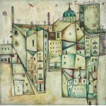 Leszek Rózga (1924-2015), Pejzaż - Łódź, 1959