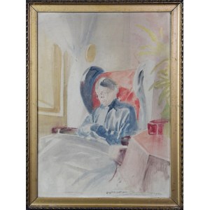 Jacek MALCZEWSKI (1854-1929), Portrét umelcovej sestry Bronislavy, 1928