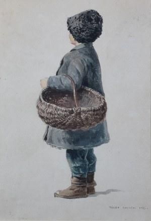 Jozef RAPACKI (1871-1929), Boy with a Basket, 1916