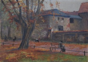 Soter JAXA-MAŁACHOWSKI (1867-1952), Kraków: Motyw z Plant, 1923
