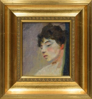 Wojciech WEISS (1875-1950), Portret kobiety - fragment obrazu