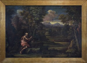Gaspard DUGHET (1615-1675) - attributed, Landscape with Saint Jerome