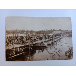 POSTKARTE JOZEF PIŁSUDSKI I. BRIGADE DER LANZENREITER MARSCHIERT ÜBER DEN BUG NAKŁ. WYDZ. NATIONALES LUBLIN VORKRIEGSZEIT