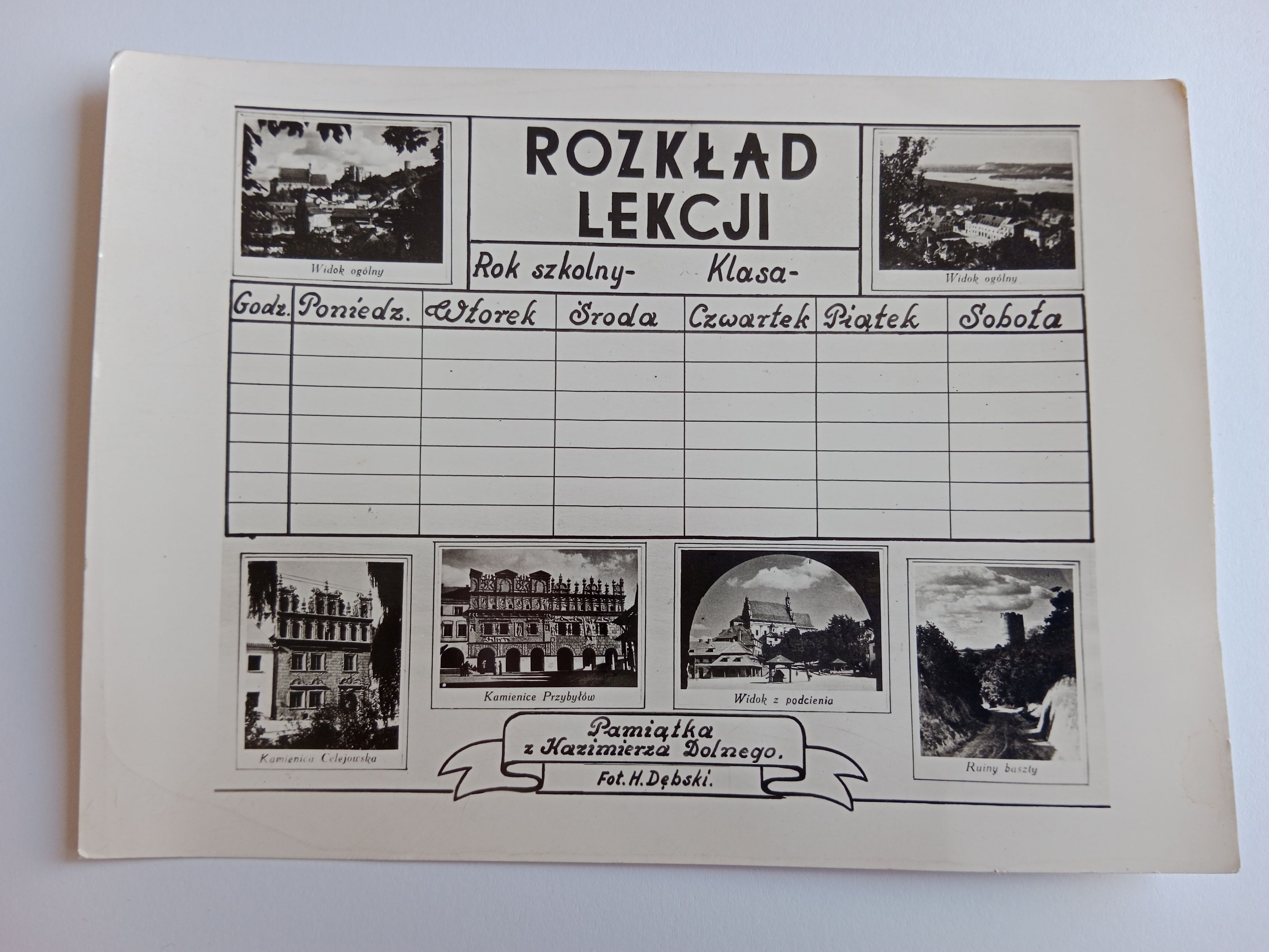 ROZKŁAD LEKCJI KAZIMIERZ DOLNY FOT H. DĘBSKI, KAMIENICA CELEJOWSKA