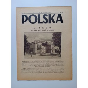 ČASOPIS POĽSKO, MODELOVÁ DEDINA LISKÓW, SEPTEMBER 1936