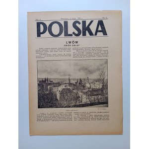 CZASOPISMO POLSKA, LWÓW GRÓD ORLĄT, LUTY 1936 R
