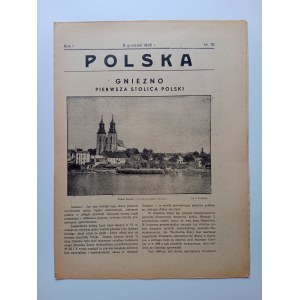 CZASOPISMO POLSKA, GNIEZNO PIERWSZA STOLICA POLSKI, GRUDZIEŃ 1935 R