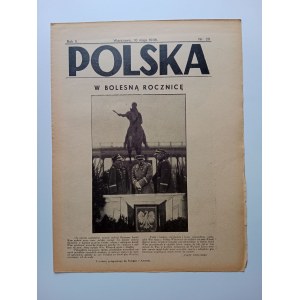 CZASOPISMO POLSKA, W BOLESNĄ ROCZNICĘ, MAJ 1936 R, Józef Piłsudzki