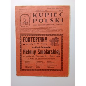 CZASOPISMO KUPIEC POLSKI, Krakov, FORTEPIANS HELENA SMOLARSKY, MAREC 1925