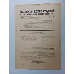 VERORDNUNGSBLATT FÜR DAS GENERALGOUVERNEMENT 27. MÄRZ 1944