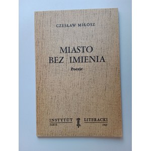 CZESŁAW MIŁOSZ, MESTO BEZ MENA, POÉZIA