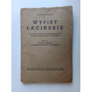 TADEUSZ SINKO, WYPISY ŁACIŃSKIE