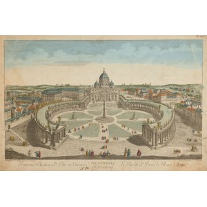 VIEW OF ST. PIOTR'S BASILICA ON THE VATICAN CITY, Daumont, Paříž, ca. 1780