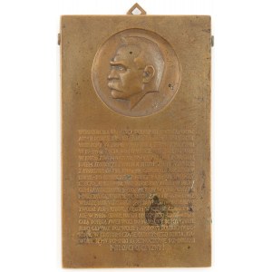 PLACETTE, JÓZEF PIŁSUDSKI, State Mint, 1931