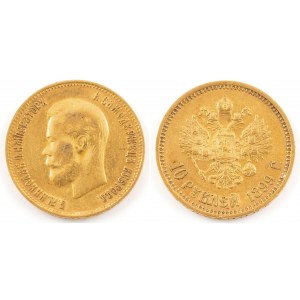 10 RUBLES IN GOLD, Russia, 1899, Nicholas II