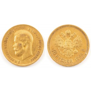 10 RUBLES IN GOLD, Russia, 1899, Nicholas II