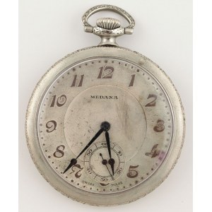 Kapesní hodinky MEDANA, Švýcarsko, Solothurn, Roamer, Meyer &amp; Studeli, kolem roku 1920.