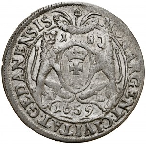 Jan II Kazimierz 1649-1668, Ort 1659 D-L, Gdańsk.