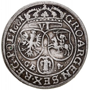 John II Casimir 1649-1668, Sixth of 1661 GB-A, Lviv.