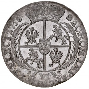 August III 1733-1763, Szóstak 1756 E-C, Lipsk.