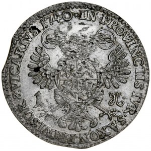 August III 1733-1763, Vicar's penny 1741, Dresden.