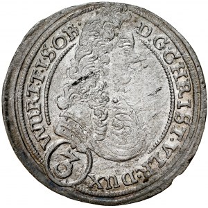 Silesia, Duchy of Württemberg-Olesnica, Chrystian Ulrich 1668-1704, 3 krajcars 1696 L-L, Olesnica.