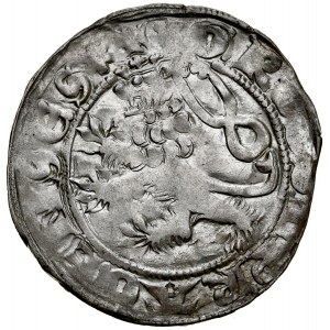 John of Luxembourg 1310-1346, Prague penny, Av: Royal crown, Rv.: Bohemian lion.