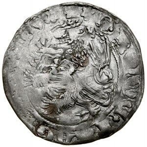 John of Luxembourg 1310-1346, Prague penny, Av: Royal crown, Rv.: Bohemian lion.