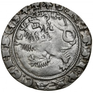 John of Luxembourg 1310-1346, Prague penny, Av: Royal crown, Rv.: Bohemian lion.