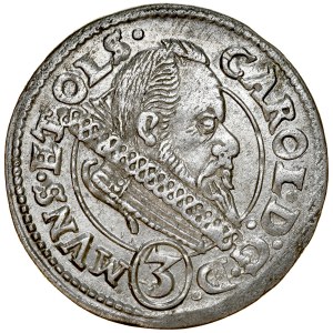 Silesia, Duchy of Ziębice-Oleśnica, Charles II 1587-1617, 3 krajcary 1613, Oleśnica.